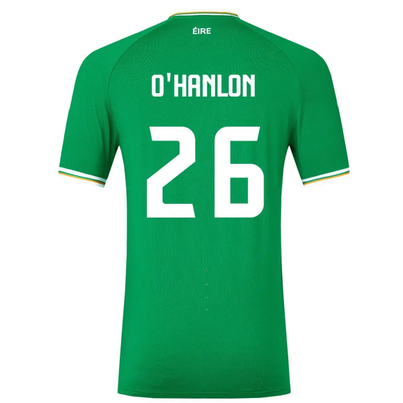 Danxen Mujer Camiseta Irlanda Tara O'hanlon #26 Verde 1ª Equipación 24-26 La Camisa