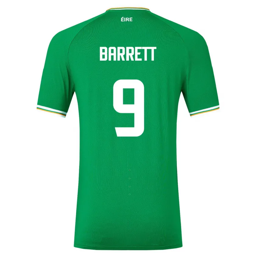 Danxen Mujer Camiseta Irlanda Amber Barrett #9 Verde 1ª Equipación 24-26 La Camisa