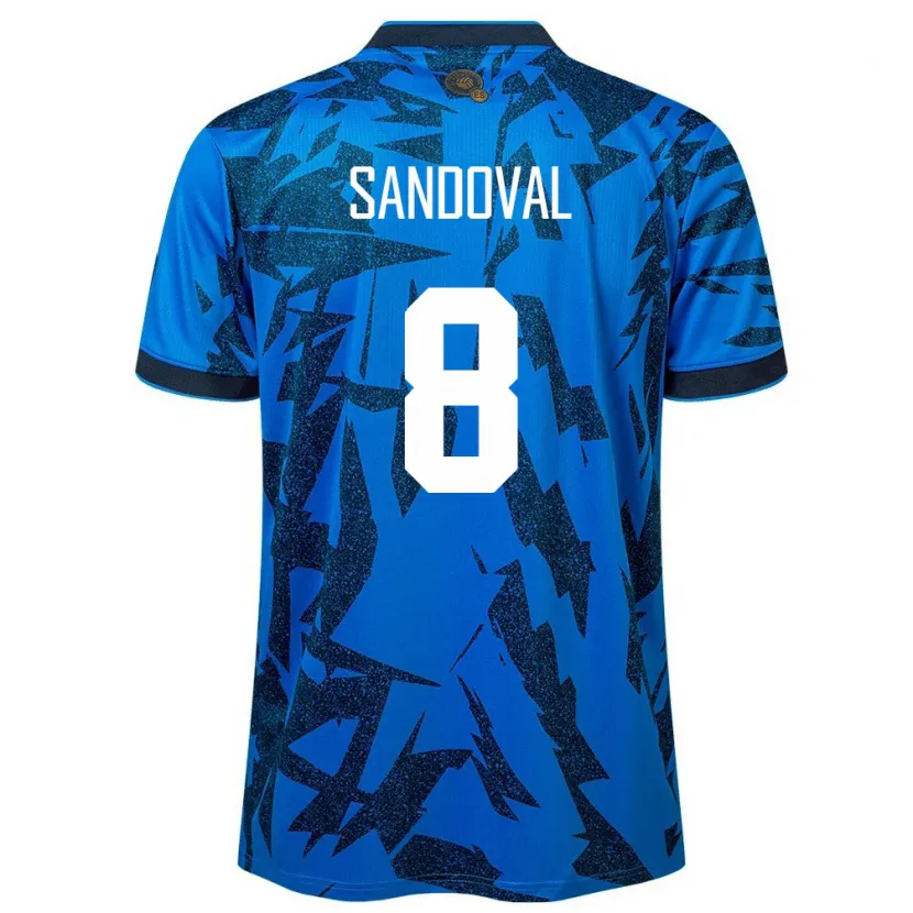 Danxen Mujer Camiseta El Salvador Emerson Sandoval #8 Azul 1ª Equipación 24-26 La Camisa