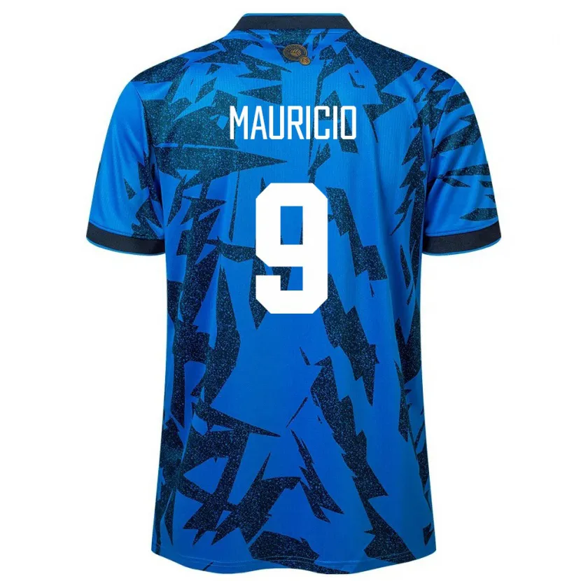 Danxen Mujer Camiseta El Salvador Emerson Mauricio #9 Azul 1ª Equipación 24-26 La Camisa
