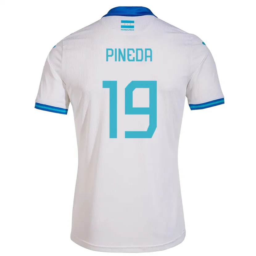 Danxen Mujer Camiseta Honduras Carlos Pineda #19 Blanco 1ª Equipación 24-26 La Camisa
