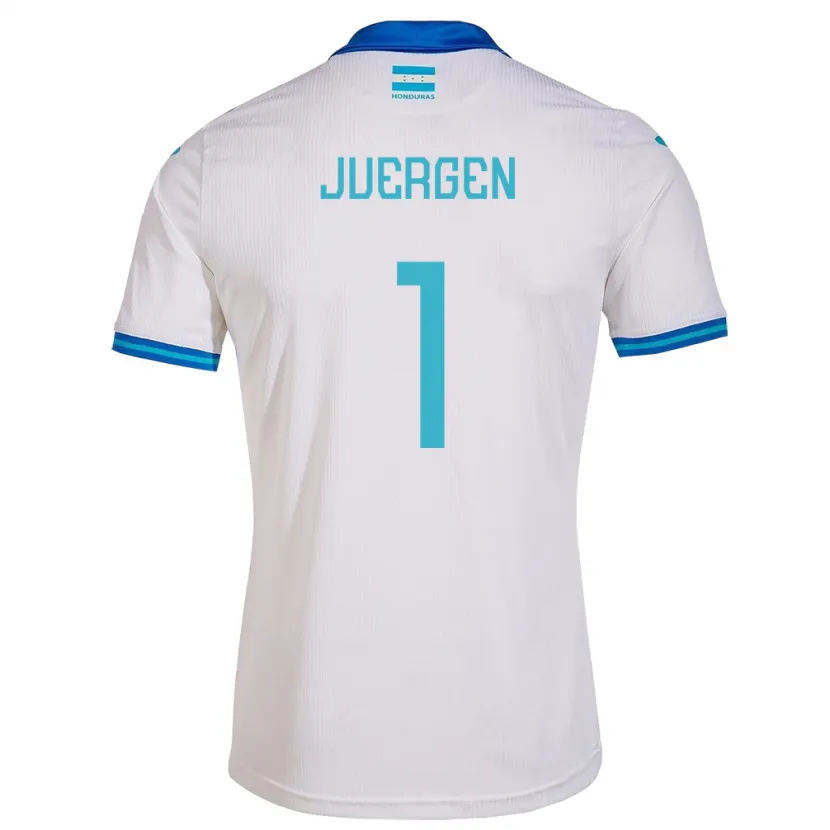 Danxen Mujer Camiseta Honduras Juergen García #1 Blanco 1ª Equipación 24-26 La Camisa