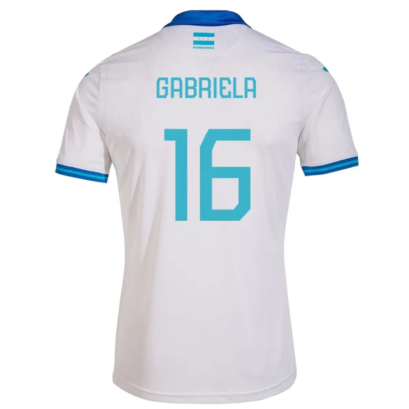 Danxen Mujer Camiseta Honduras Gabriela García #16 Blanco 1ª Equipación 24-26 La Camisa