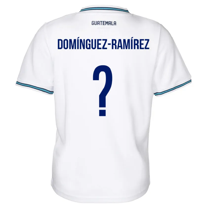 Danxen Mujer Camiseta Guatemala Marco Domínguez-Ramírez #0 Blanco 1ª Equipación 24-26 La Camisa