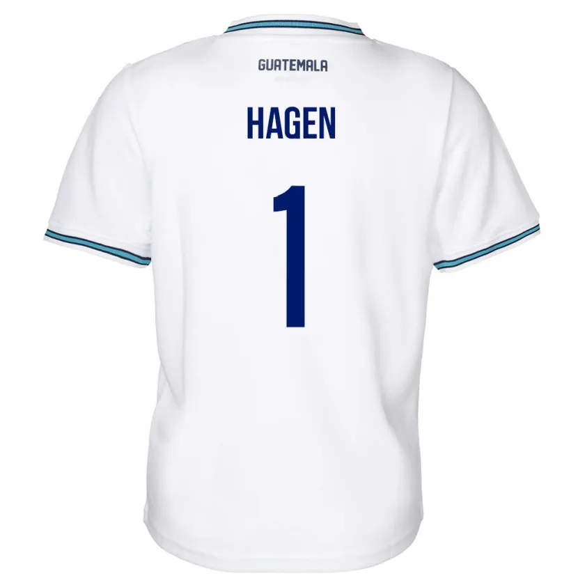 Danxen Mujer Camiseta Guatemala Nicholas Hagen #1 Blanco 1ª Equipación 24-26 La Camisa