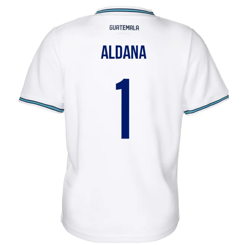 Danxen Mujer Camiseta Guatemala David Aldana #1 Blanco 1ª Equipación 24-26 La Camisa