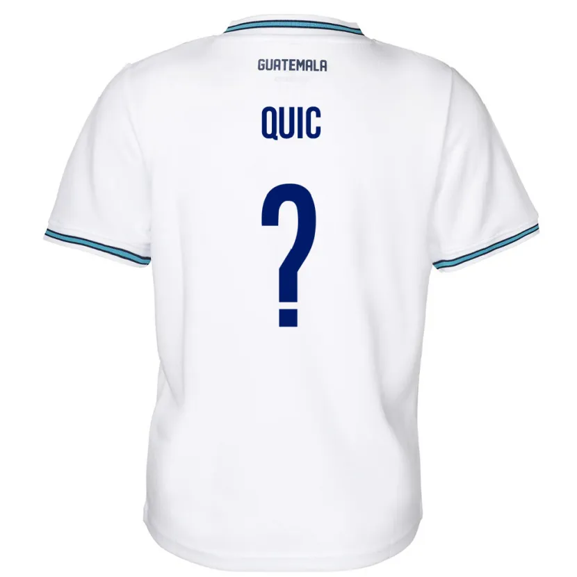 Danxen Mujer Camiseta Guatemala Matthew Quic #0 Blanco 1ª Equipación 24-26 La Camisa