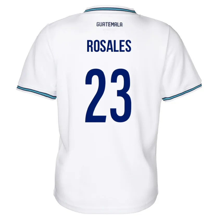 Danxen Mujer Camiseta Guatemala Yareni Rosales #23 Blanco 1ª Equipación 24-26 La Camisa