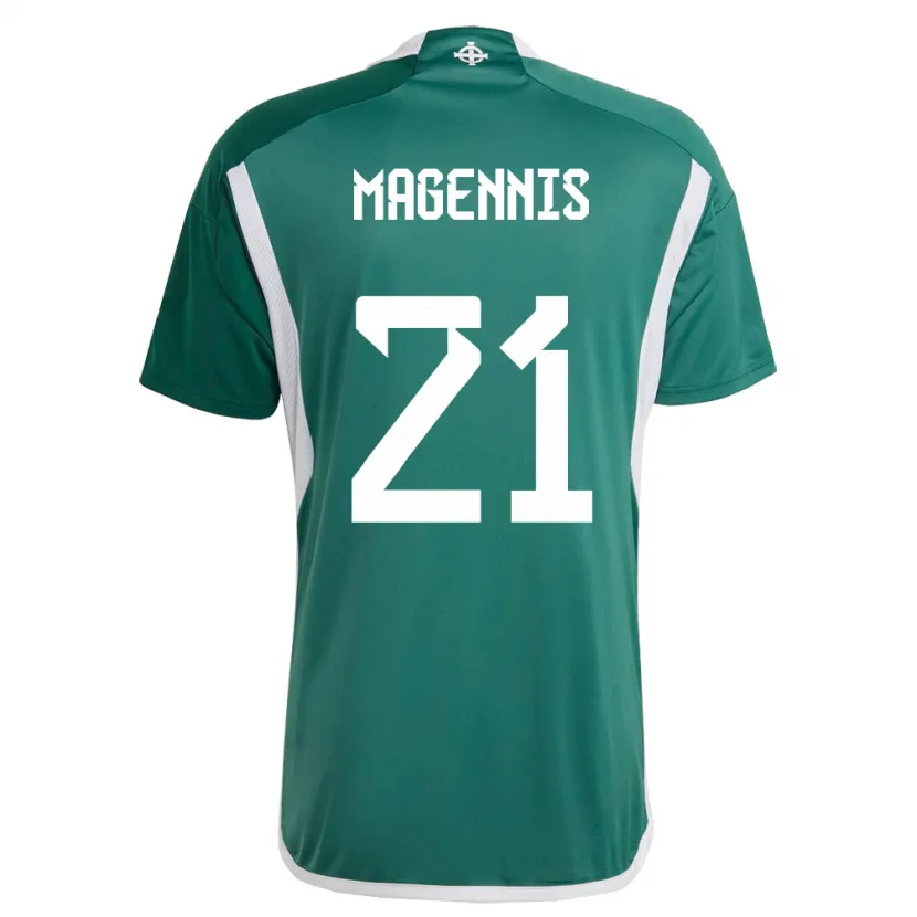 Danxen Mujer Camiseta Irlanda Del Norte Josh Magennis #21 Verde 1ª Equipación 24-26 La Camisa