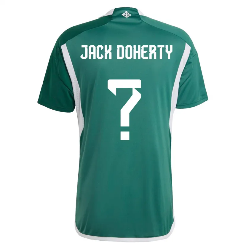 Danxen Mujer Camiseta Irlanda Del Norte Jack Doherty #0 Verde 1ª Equipación 24-26 La Camisa
