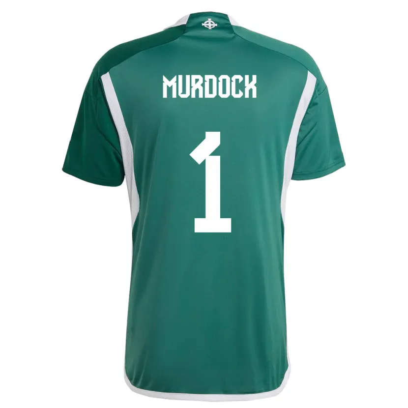 Danxen Mujer Camiseta Irlanda Del Norte Will Murdock #1 Verde 1ª Equipación 24-26 La Camisa