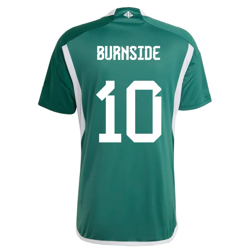 Danxen Mujer Camiseta Irlanda Del Norte Callum Burnside #10 Verde 1ª Equipación 24-26 La Camisa