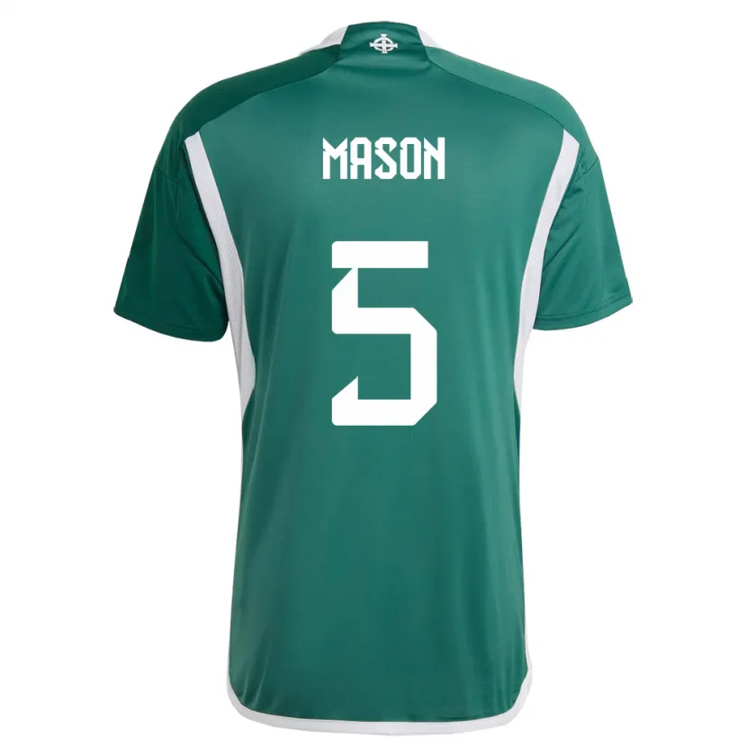 Danxen Mujer Camiseta Irlanda Del Norte Ellie Mason #5 Verde 1ª Equipación 24-26 La Camisa