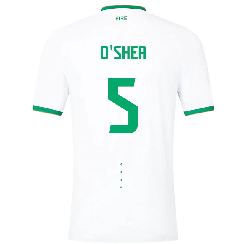 Danxen Mujer Camiseta Irlanda Dara O'shea #5 Blanco 2ª Equipación 24-26 La Camisa