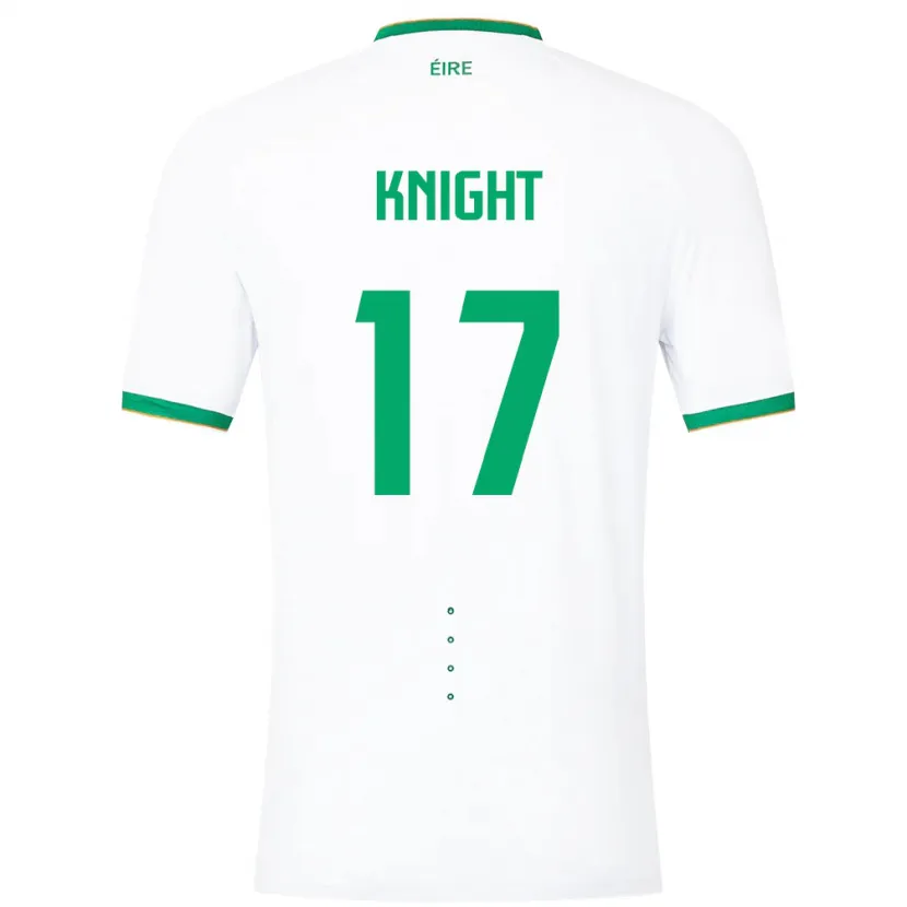 Danxen Mujer Camiseta Irlanda Jason Knight #17 Blanco 2ª Equipación 24-26 La Camisa