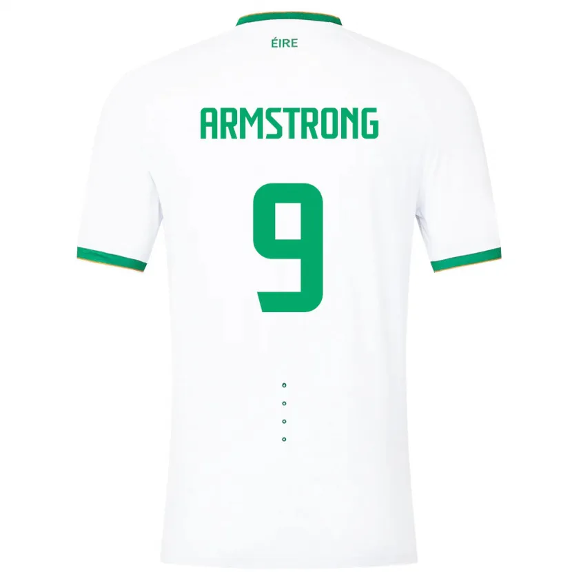 Danxen Mujer Camiseta Irlanda Sinclair Armstrong #9 Blanco 2ª Equipación 24-26 La Camisa