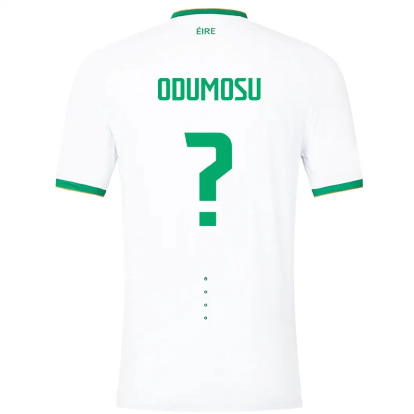 Danxen Mujer Camiseta Irlanda David Odumosu #0 Blanco 2ª Equipación 24-26 La Camisa