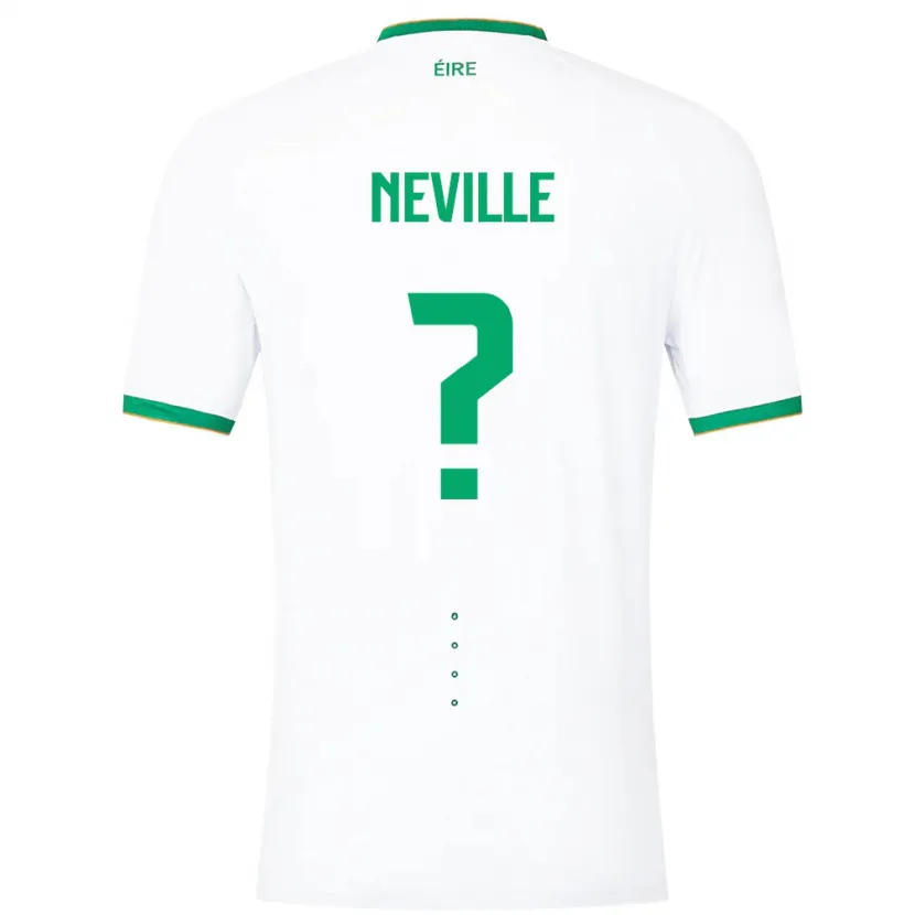 Danxen Mujer Camiseta Irlanda Harvey Neville #0 Blanco 2ª Equipación 24-26 La Camisa