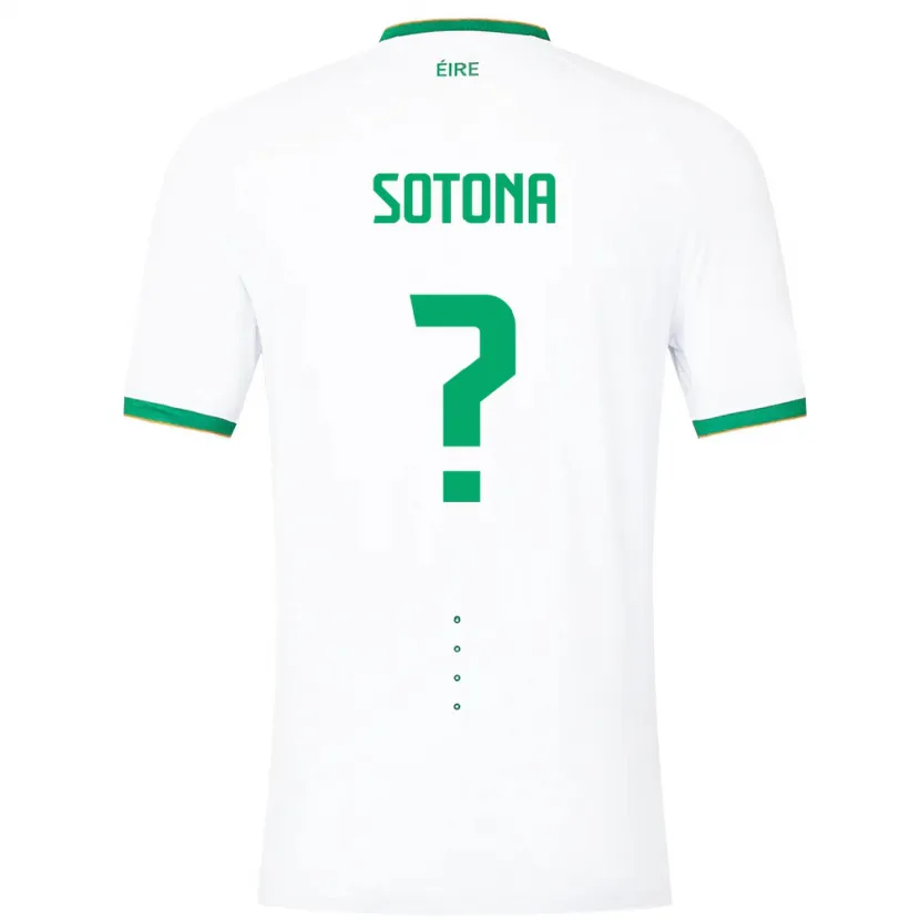 Danxen Mujer Camiseta Irlanda Deji Sotona #0 Blanco 2ª Equipación 24-26 La Camisa
