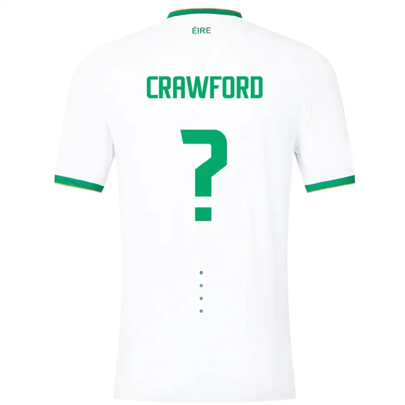 Danxen Mujer Camiseta Irlanda James Crawford #0 Blanco 2ª Equipación 24-26 La Camisa