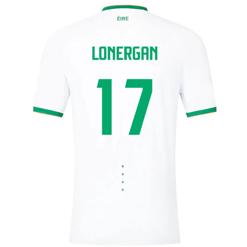 Danxen Mujer Camiseta Irlanda Tom Lonergan #17 Blanco 2ª Equipación 24-26 La Camisa