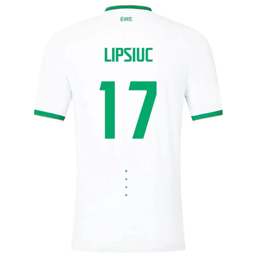 Danxen Mujer Camiseta Irlanda Darius Lipsiuc #17 Blanco 2ª Equipación 24-26 La Camisa
