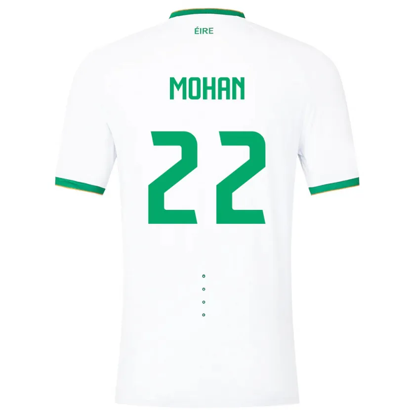 Danxen Mujer Camiseta Irlanda Stephen Mohan #22 Blanco 2ª Equipación 24-26 La Camisa