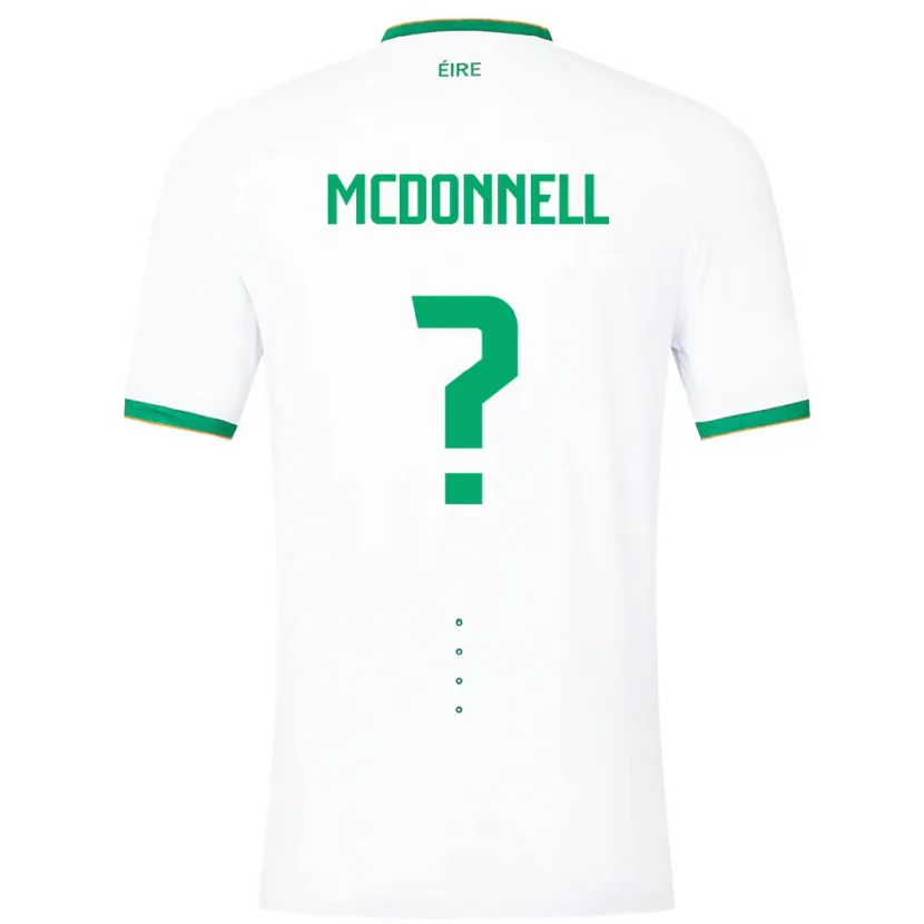 Danxen Mujer Camiseta Irlanda Grady Mcdonnell #0 Blanco 2ª Equipación 24-26 La Camisa