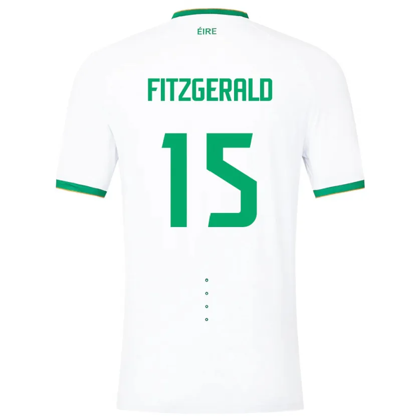 Danxen Mujer Camiseta Irlanda Kyle Fitzgerald #15 Blanco 2ª Equipación 24-26 La Camisa