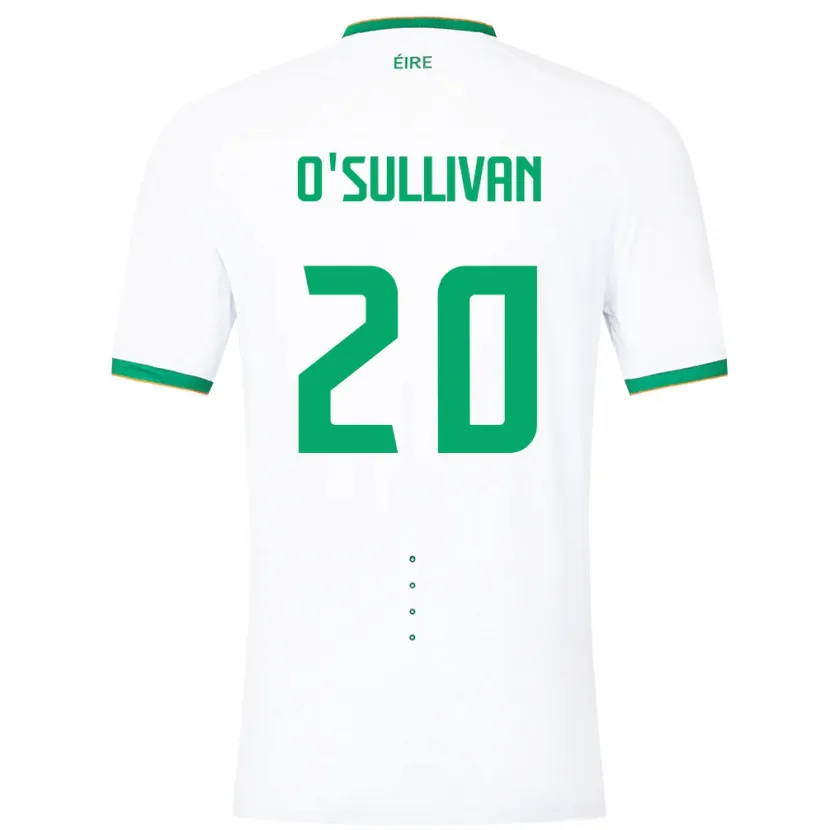 Danxen Mujer Camiseta Irlanda Cathal O'sullivan #20 Blanco 2ª Equipación 24-26 La Camisa