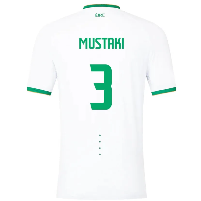 Danxen Mujer Camiseta Irlanda Chloe Mustaki #3 Blanco 2ª Equipación 24-26 La Camisa