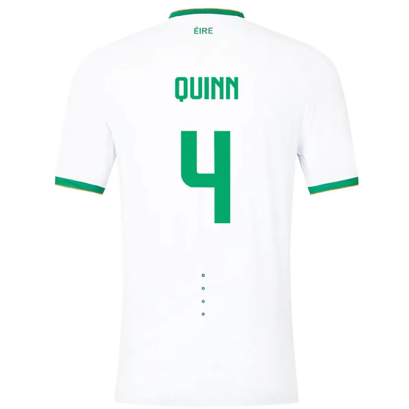 Danxen Mujer Camiseta Irlanda Louise Quinn #4 Blanco 2ª Equipación 24-26 La Camisa