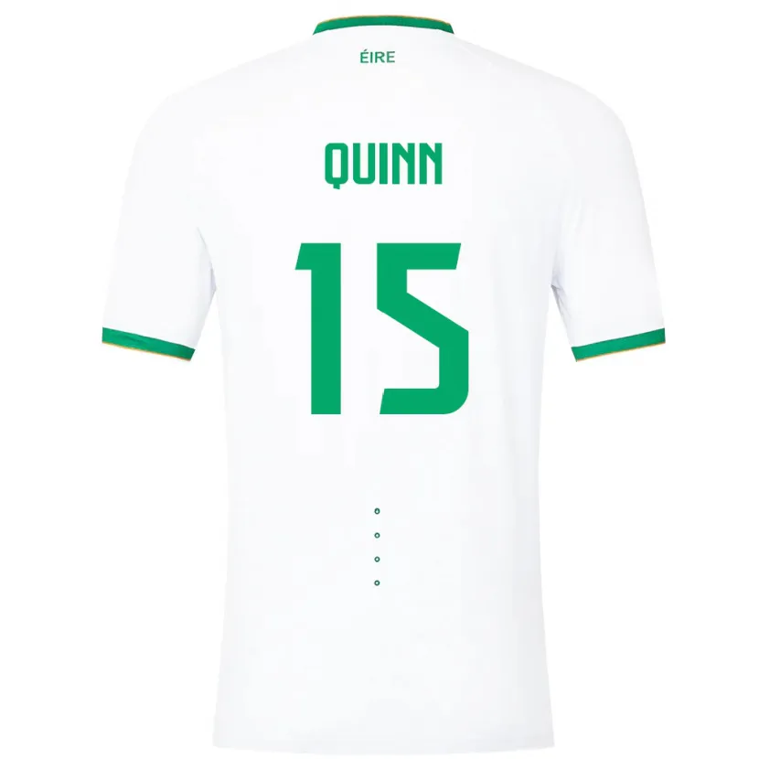 Danxen Mujer Camiseta Irlanda Lucy Quinn #15 Blanco 2ª Equipación 24-26 La Camisa
