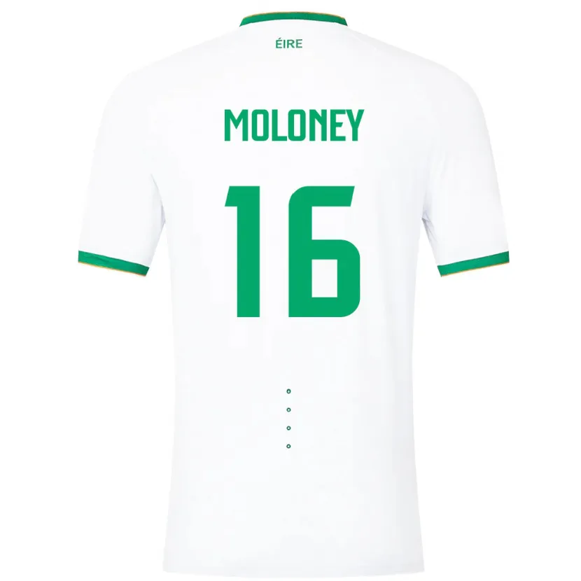 Danxen Mujer Camiseta Irlanda Grace Moloney #16 Blanco 2ª Equipación 24-26 La Camisa