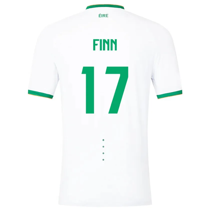 Danxen Mujer Camiseta Irlanda Jamie Finn #17 Blanco 2ª Equipación 24-26 La Camisa