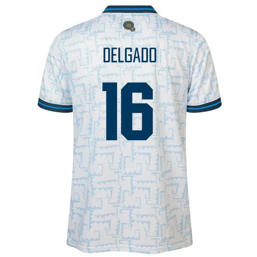 Danxen Mujer Camiseta El Salvador Vasthy Delgado #16 Blanco 2ª Equipación 24-26 La Camisa