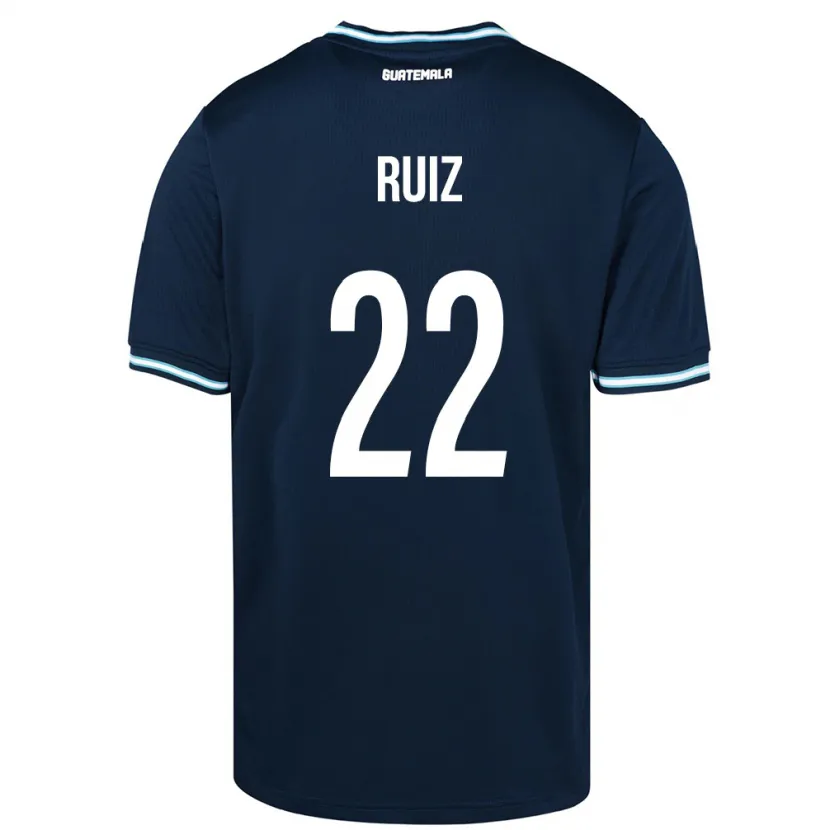 Danxen Mujer Camiseta Guatemala Kevin Ruiz #22 Azul 2ª Equipación 24-26 La Camisa
