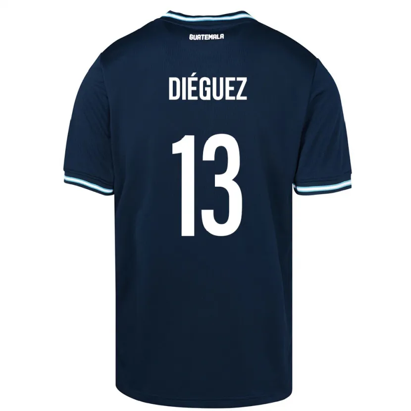 Danxen Mujer Camiseta Guatemala Jonathan Diéguez #13 Azul 2ª Equipación 24-26 La Camisa