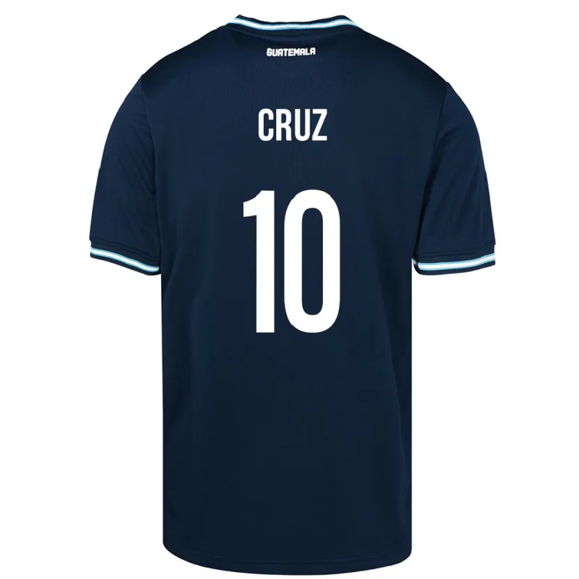Danxen Mujer Camiseta Guatemala Axel De La Cruz #10 Azul 2ª Equipación 24-26 La Camisa