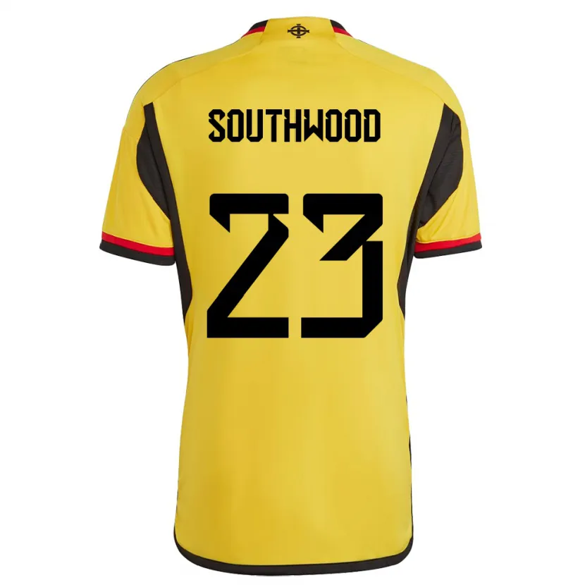 Danxen Mujer Camiseta Irlanda Del Norte Luke Southwood #23 Blanco 2ª Equipación 24-26 La Camisa