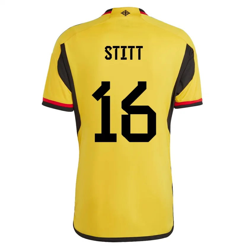 Danxen Mujer Camiseta Irlanda Del Norte Dylan Stitt #16 Blanco 2ª Equipación 24-26 La Camisa