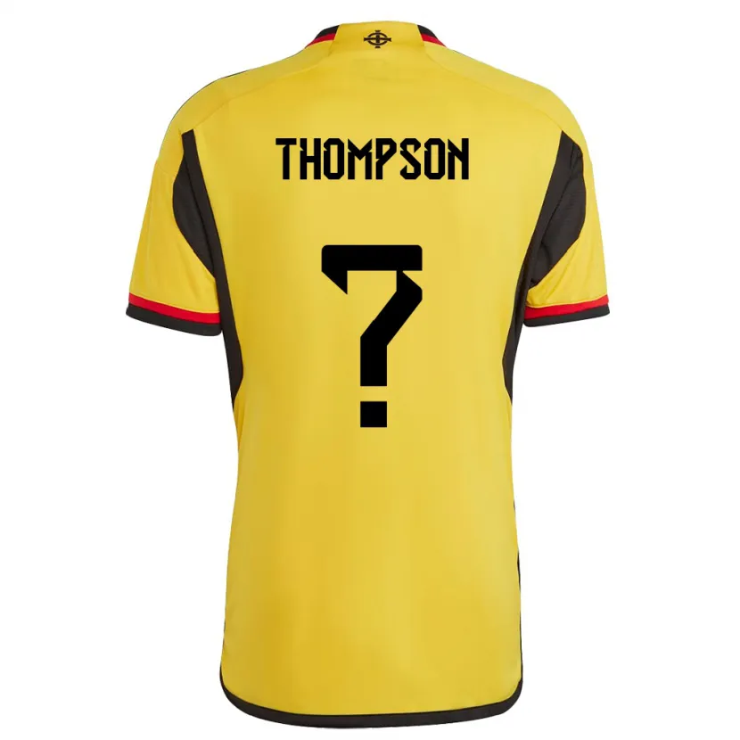 Danxen Mujer Camiseta Irlanda Del Norte Kalum Thompson #0 Blanco 2ª Equipación 24-26 La Camisa