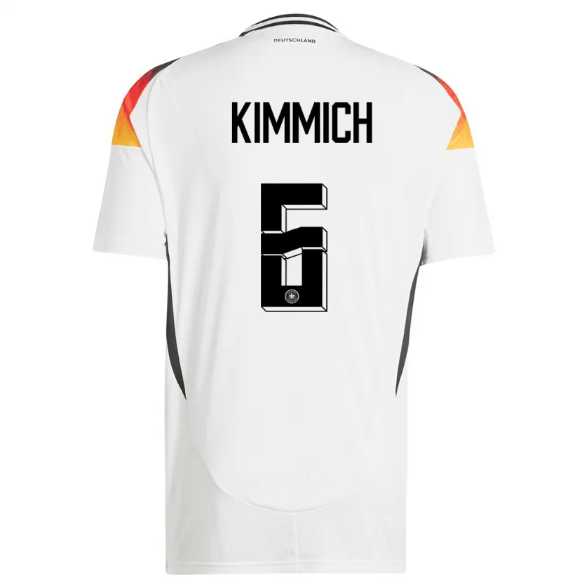 Danxen Niño Camiseta Alemania Joshua Kimmich #6 Blanco 1ª Equipación 24-26 La Camisa