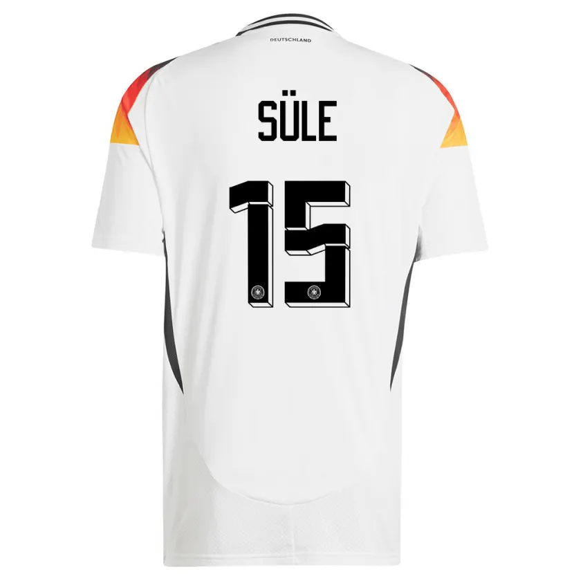 Danxen Niño Camiseta Alemania Niklas Sule #15 Blanco 1ª Equipación 24-26 La Camisa