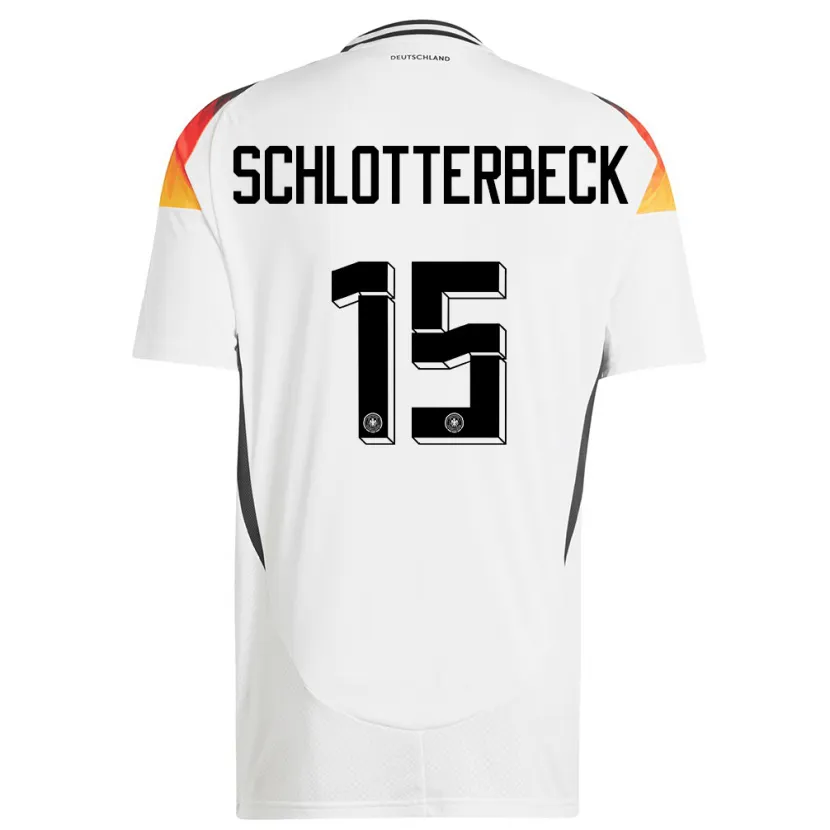 Danxen Niño Camiseta Alemania Nico Schlotterbeck #15 Blanco 1ª Equipación 24-26 La Camisa