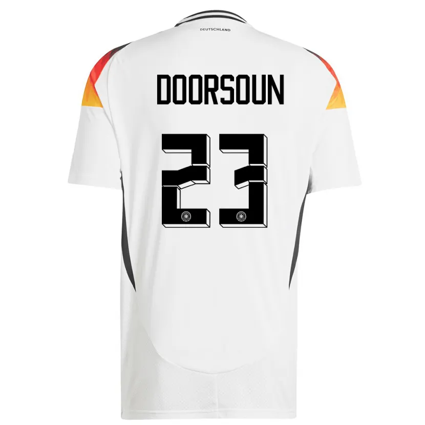 Danxen Niño Camiseta Alemania Sara Doorsoun #23 Blanco 1ª Equipación 24-26 La Camisa