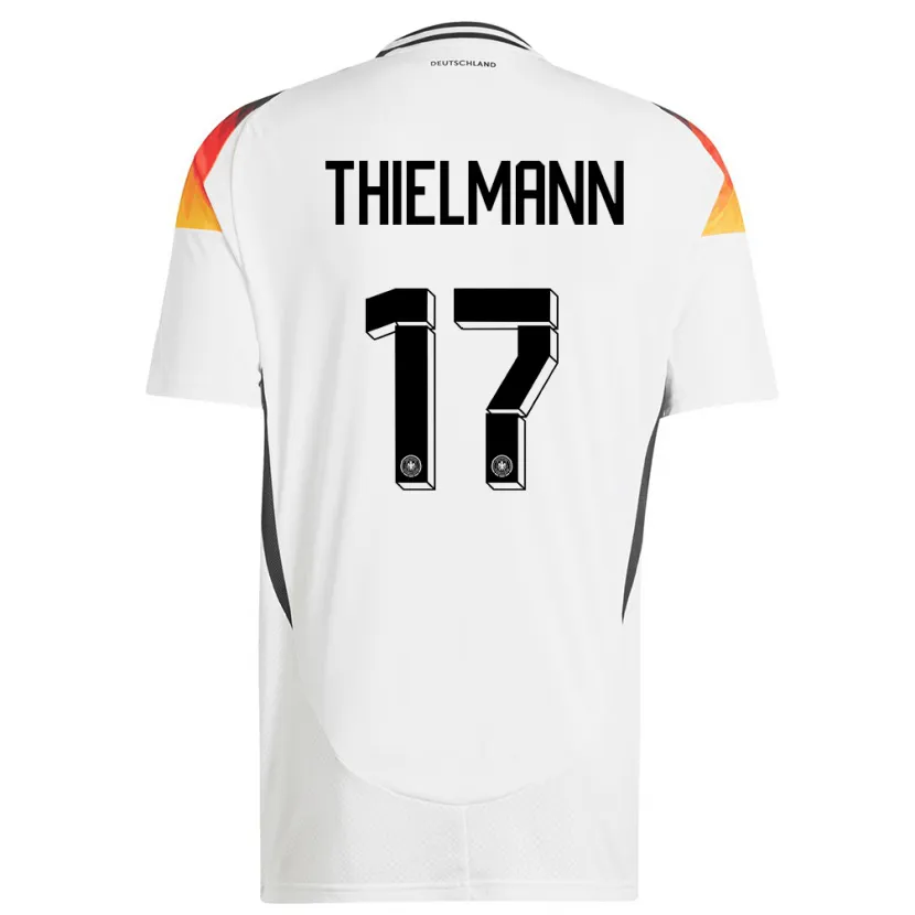 Danxen Niño Camiseta Alemania Jan Thielmann #17 Blanco 1ª Equipación 24-26 La Camisa