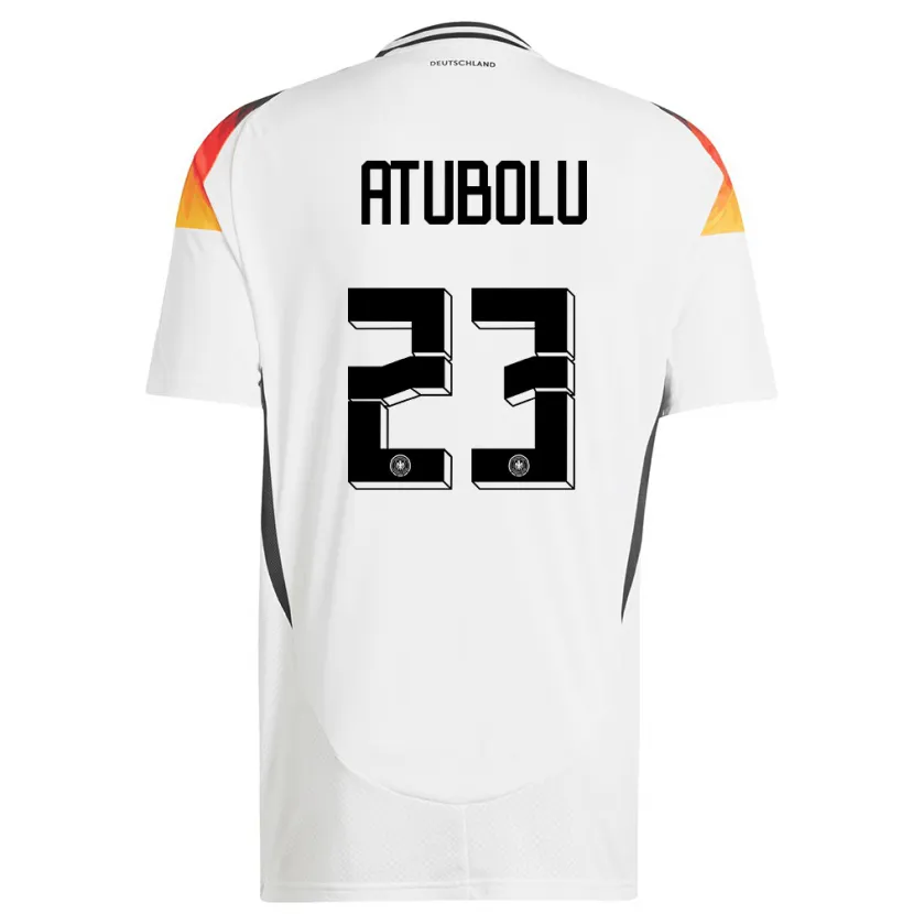 Danxen Niño Camiseta Alemania Noah Atubolu #23 Blanco 1ª Equipación 24-26 La Camisa