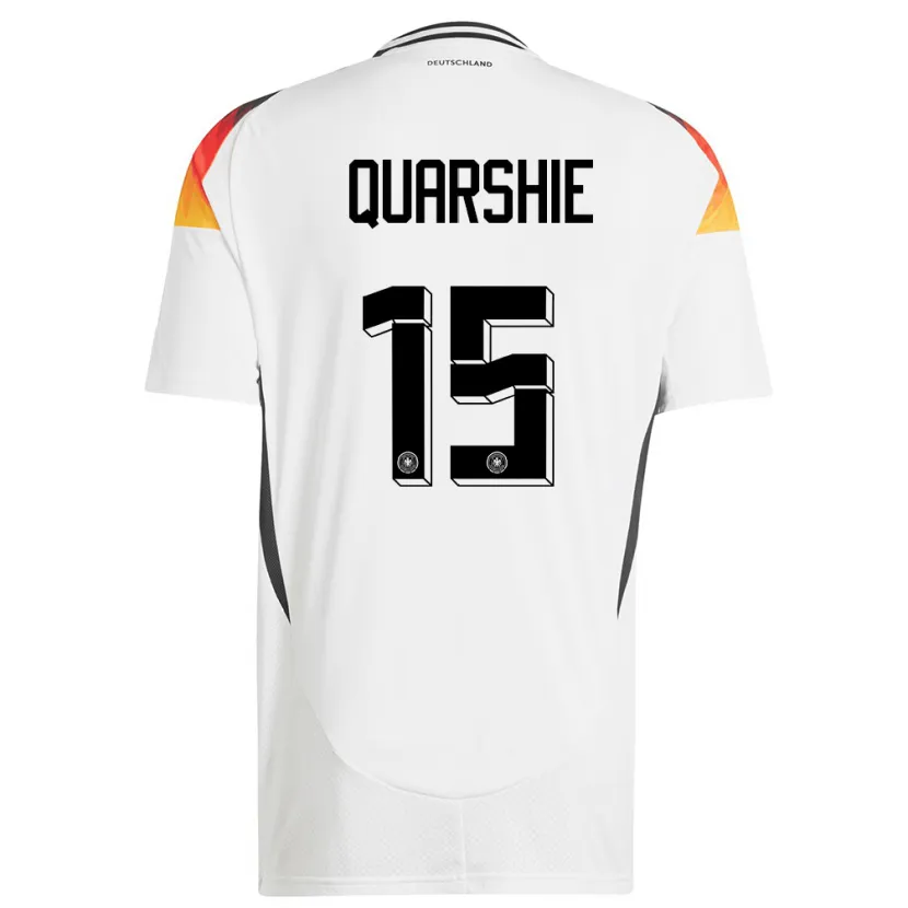 Danxen Niño Camiseta Alemania Joshua Quarshie #15 Blanco 1ª Equipación 24-26 La Camisa