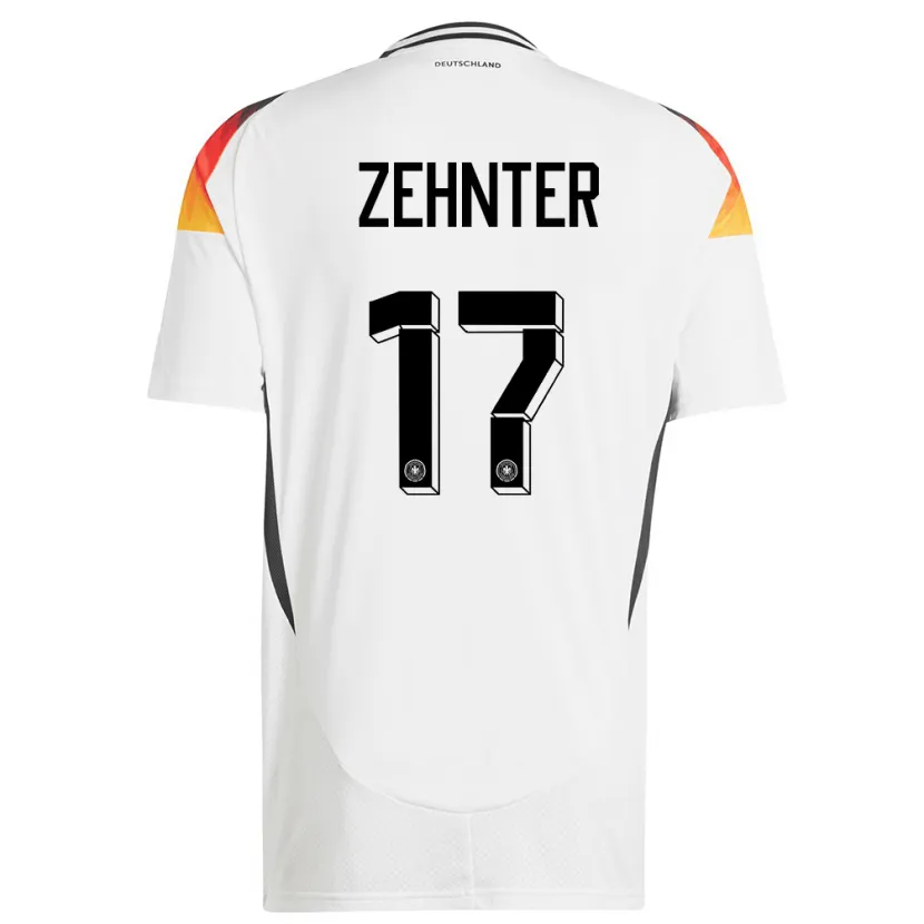 Danxen Niño Camiseta Alemania Aaron Zehnter #17 Blanco 1ª Equipación 24-26 La Camisa